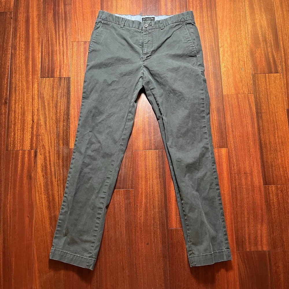 Banana Republic Pants Mens 32x32 Gray Aiden Chino Stretch Preppy Work Casual
